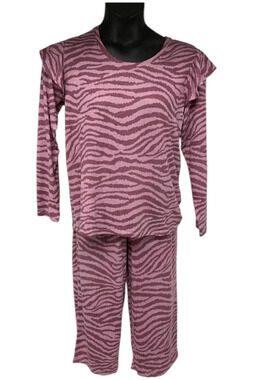Comfort Code Women's 2-piece Knit PJ Set Pink Zebra - Regular